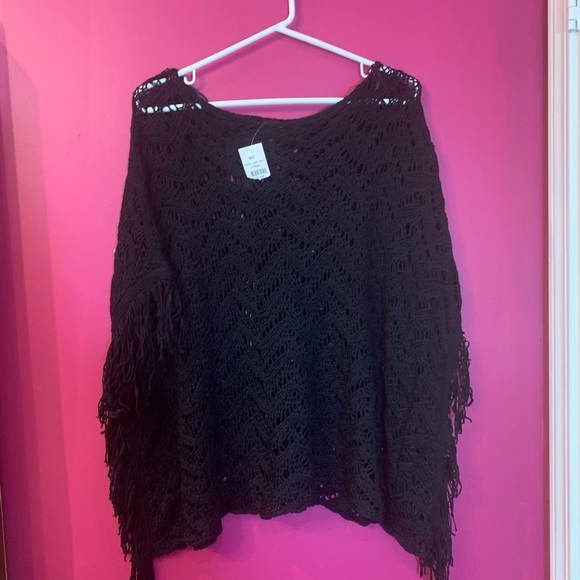 Black knitted over coat - Picture 1 of 1